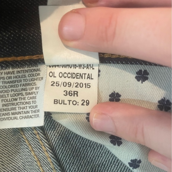 Lucky Brand 121 Heritage Slim Men's Dark Wash Blue Jeans 38W 32L 38x32 - Picture 8 of 15